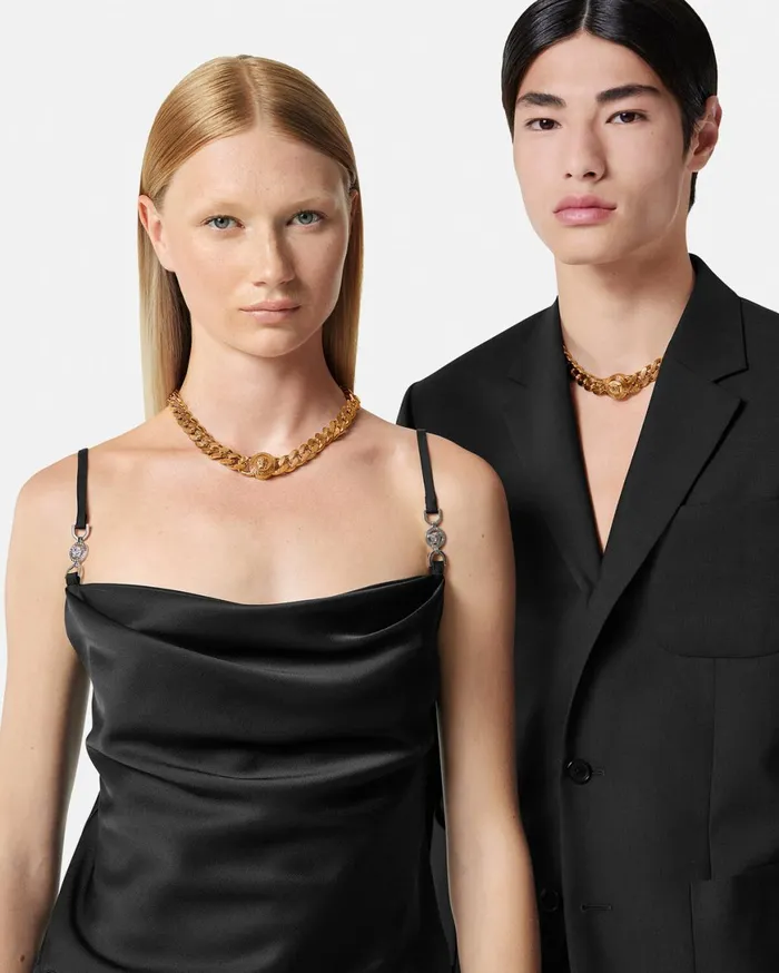 Necklaces WomenMen Versace Chain Medusa Necklace Gold