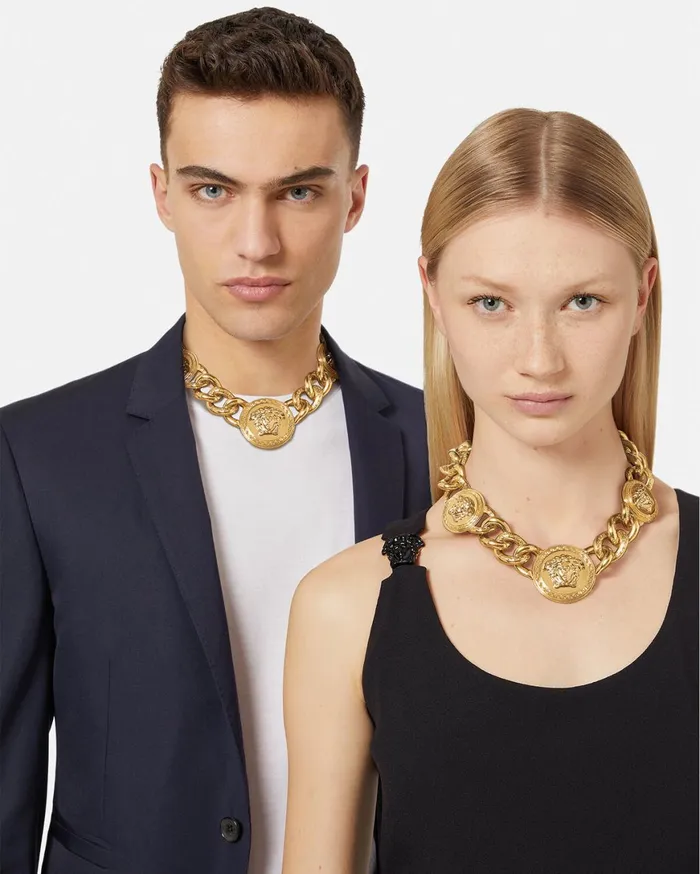 Necklaces Women Versace Medusa Chain Necklace Gold