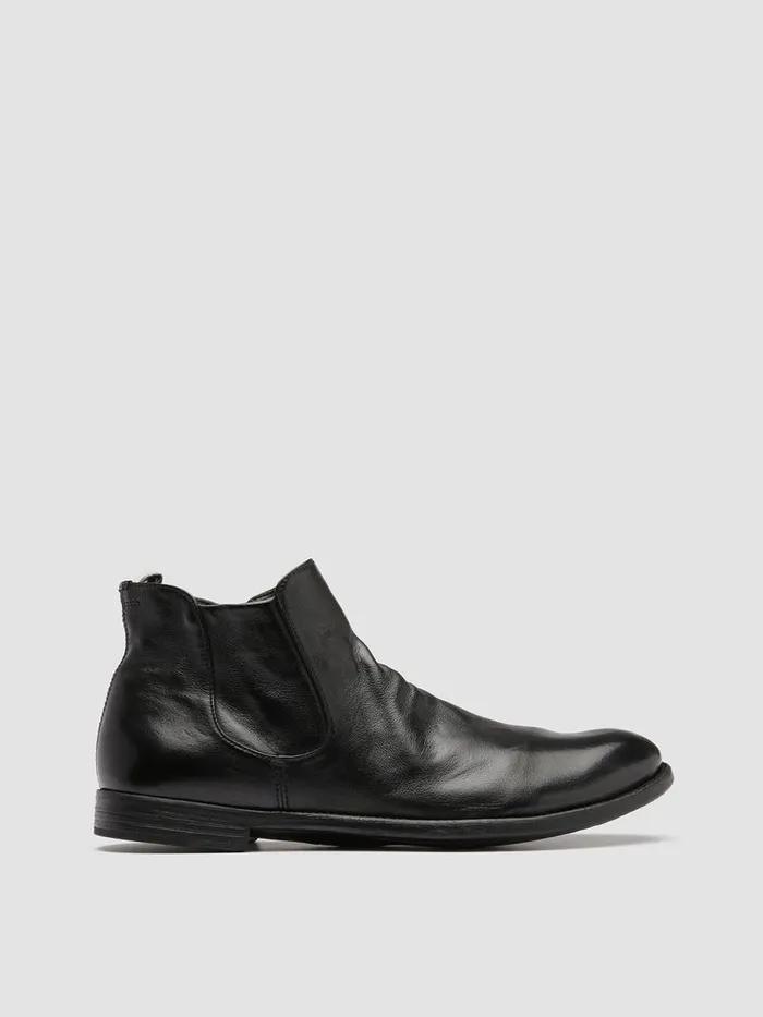 Officine Creative Boots and Ankle Boots ARC 514 Nero Black Leather Ankle Boots 8211 Men