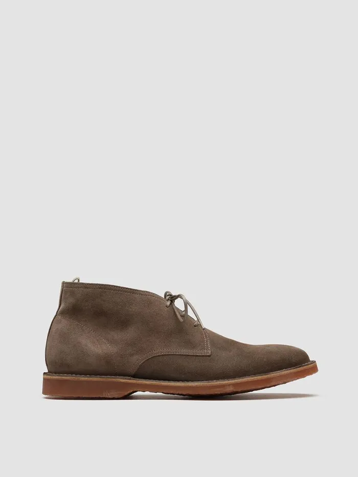 Officine Creative Boots and Ankle Boots KENT 004 Otter Grey Suede Ankle Boots 8211 Men