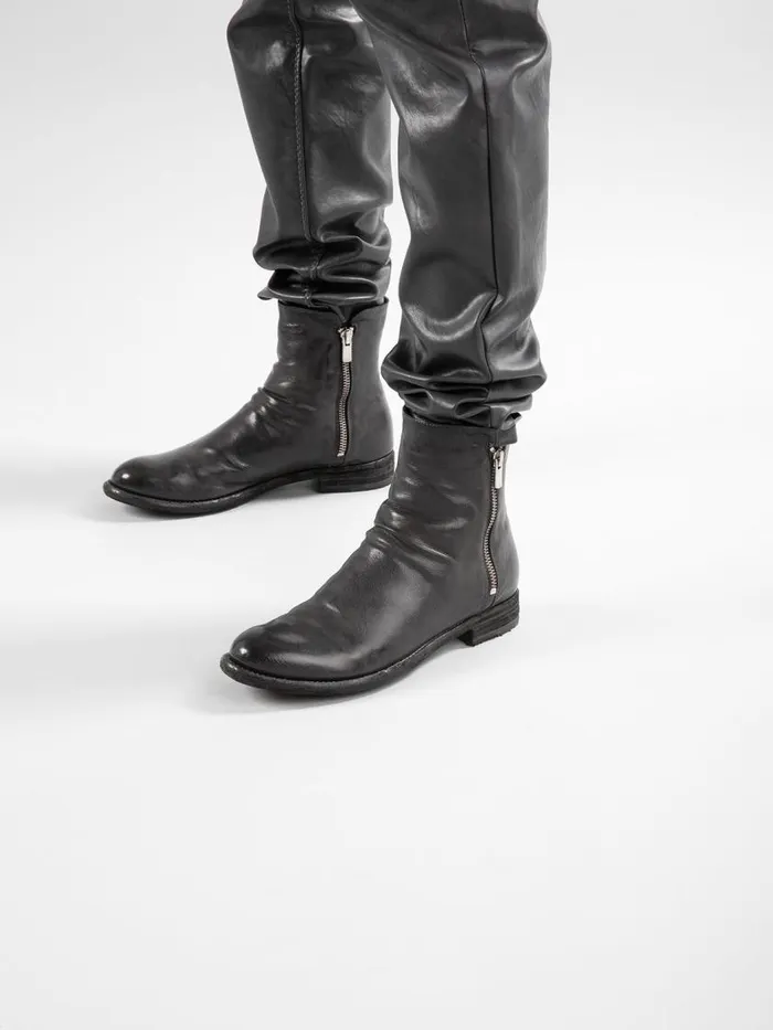 Officine Creative Boots and Booties LEXIKON 097 Cigar Brown Leather And Shearling Ankle Boots 8211 Women