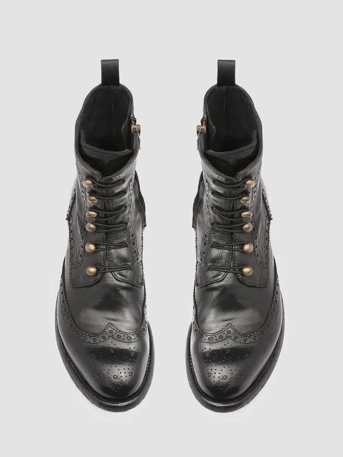 Officine Creative Boots and Booties LEXIKON 131 Nero Black Leather Boots 8211 Women