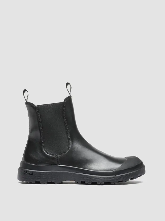 Officine Creative Boots and Booties PALLET 107 Nero Black Leather Chelsea Boots 8211 Women