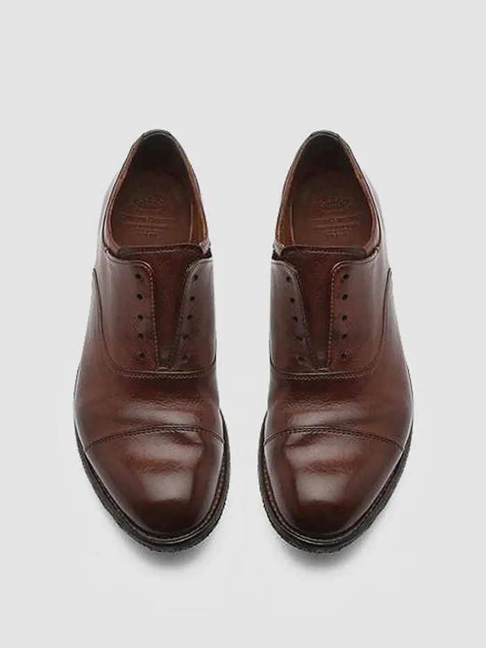 Officine Creative Derbies and Oxfords LEXIKON 017 Cigar Brown Leather Oxford Shoes 8211 Women