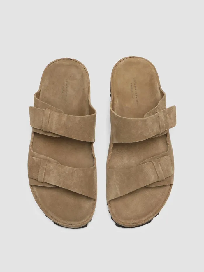 Officine Creative Sandals AGOR 002 Toasted Brown Suede Sandals 8211 Men