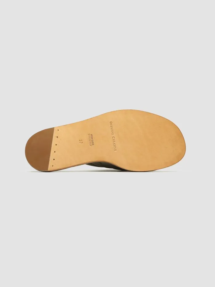 Officine Creative Sandals CYBILLE 004 Conifera Green Leather Slides 8211 Women Officine Creative Sandals CYBILLE 004 Conifera Green Leather Slides 8211 Women