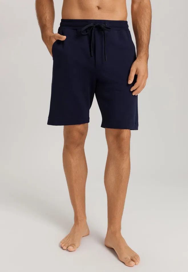 Organic Cotton Drawstring Shorts Deep Navy Men HANRO Bottoms