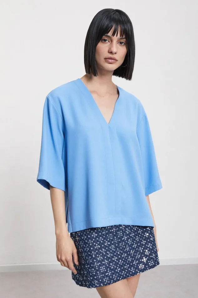 Ottod039Ame Solid Blouse Women Shirts and Blouses