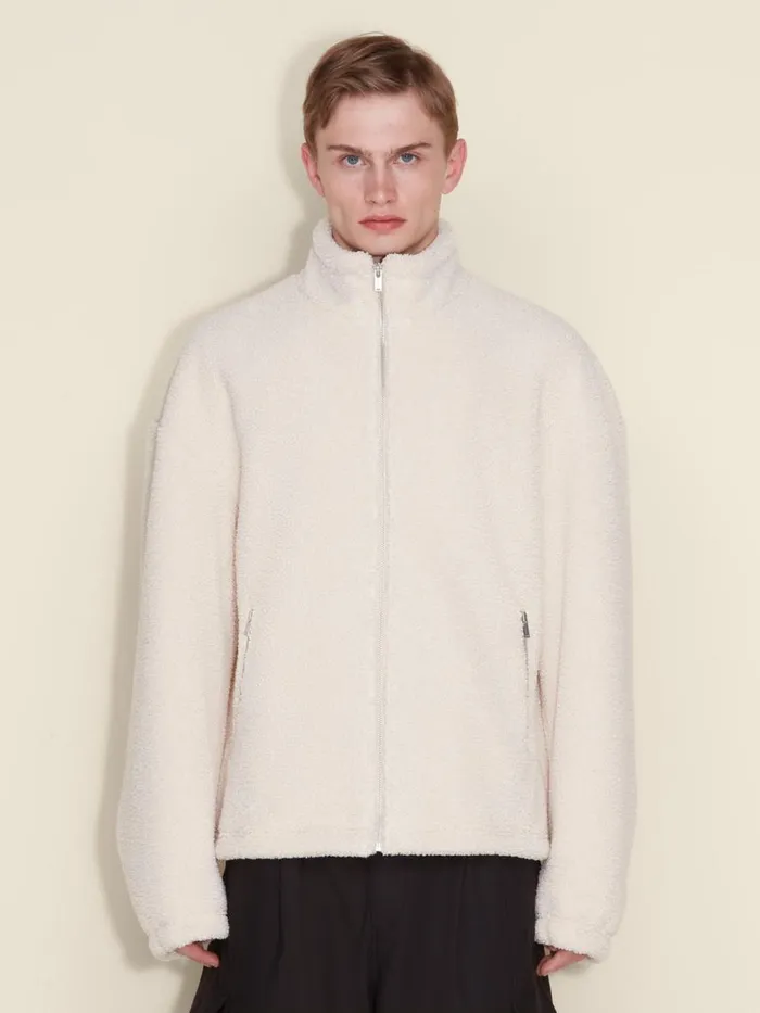 Outerwear Men Holzweiler Arcadia Fleece Jacket Ecru