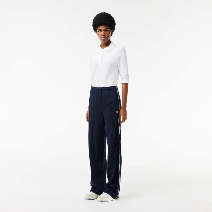 Pants and Leggings Women Lacoste Women039s Paris Interlock Sweatpants Navy Blue White Hhw
