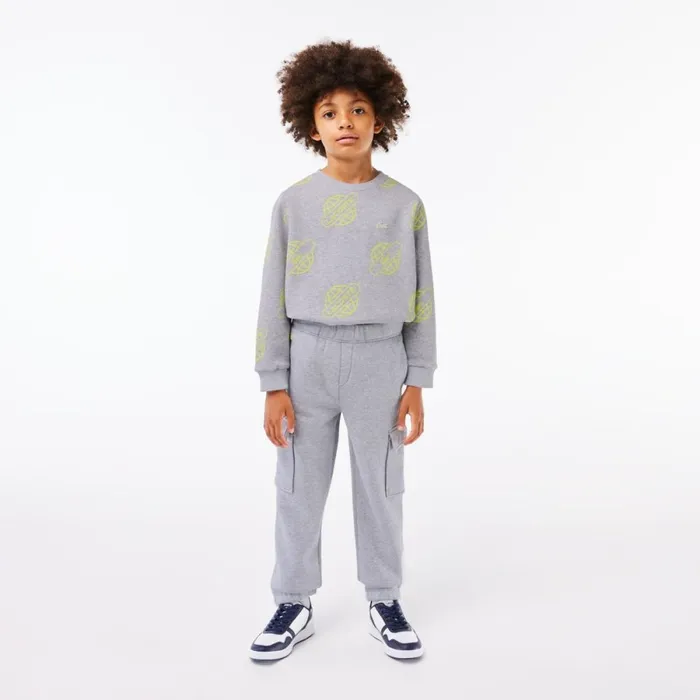 Pants and Shorts Kids Lacoste Kids039 Organic Cotton Cargo Sweatpants Grey Chine Cca