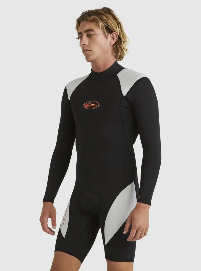 Quiksilver 22mm Capsule Saturn Long Sleeve Spring Suit Blacklunar Rock Mens Wetsuits