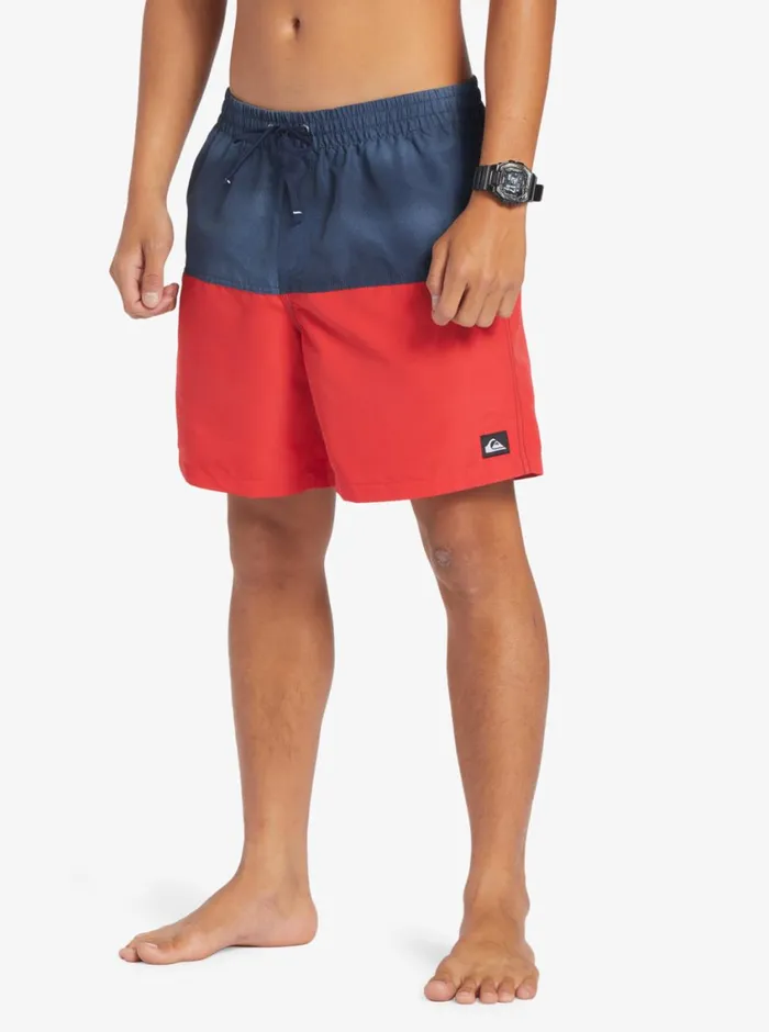 Quiksilver Butt Logo 17034 Volleys Navy Blazer Mens Elastic Waist Quiksilver Butt Logo 17034 Volleys Navy Blazer Mens Elastic Waist