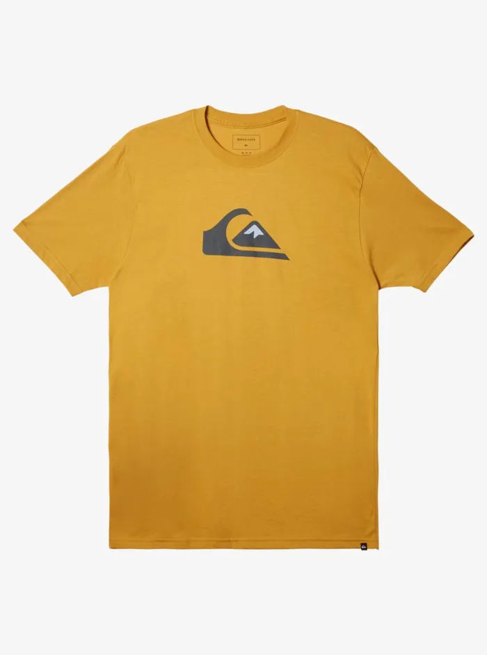 Quiksilver Comp Logo Tshirt Mustard Mens Tees
