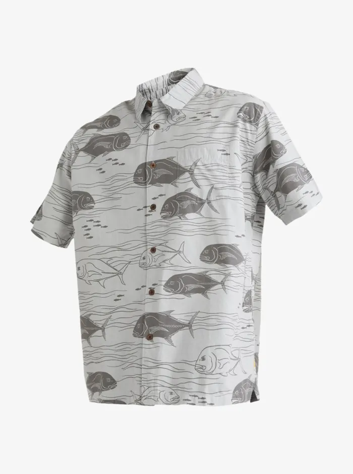 Quiksilver Dive Sites Woven Shirt Harbor Mist Dive Sites MensWaterman Shirts and Polos