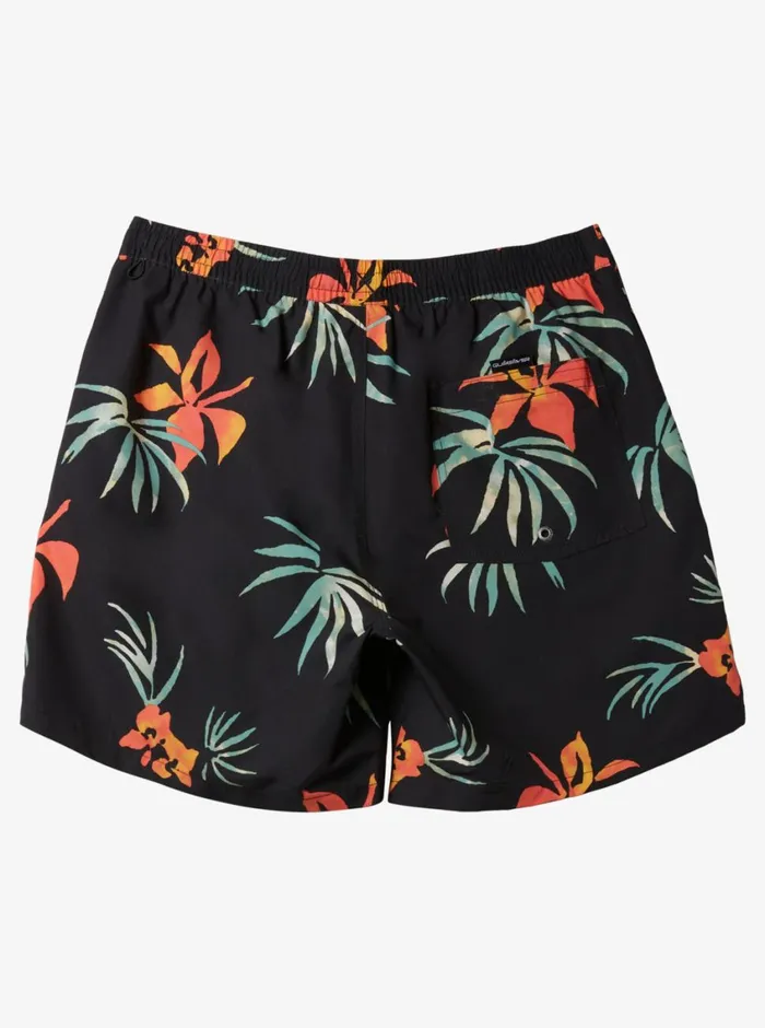 Quiksilver Everyday Mix Volley 17034 Elastic Waist Shorts Black Mens Elastic Waist