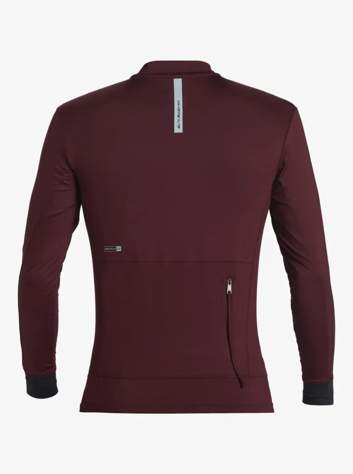 Quiksilver Highline UPF50 Long Sleeve Surf Tee Wine Mens Rashguards