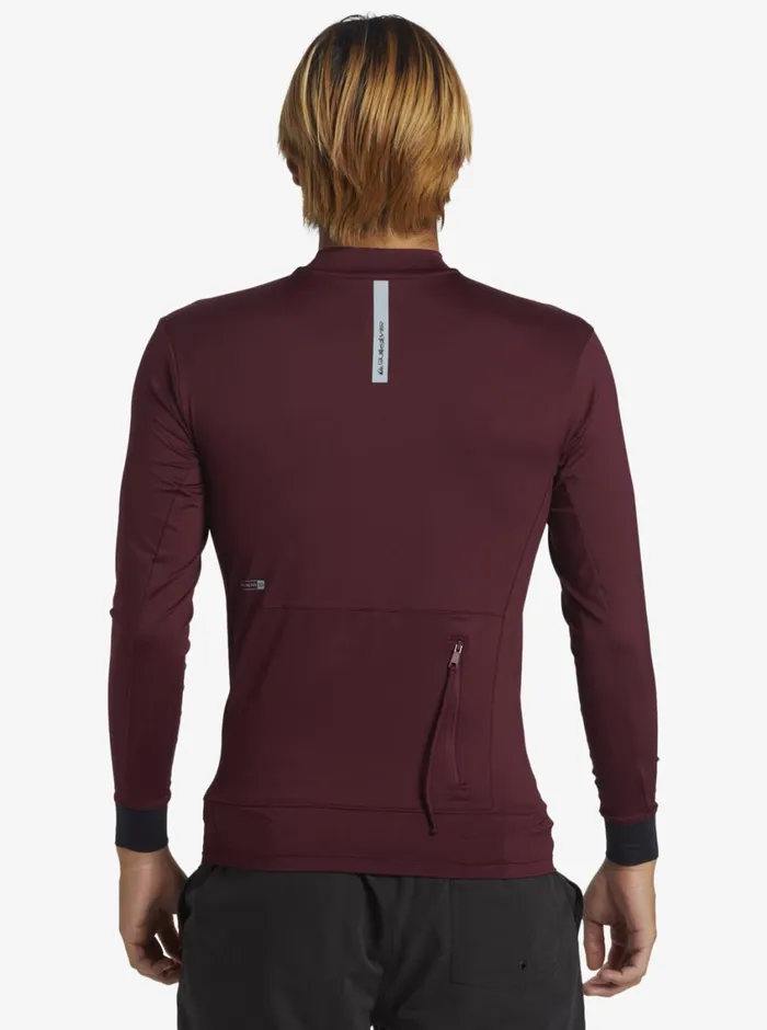 Quiksilver Highline UPF50 Long Sleeve Surf Tee Wine Mens Rashguards