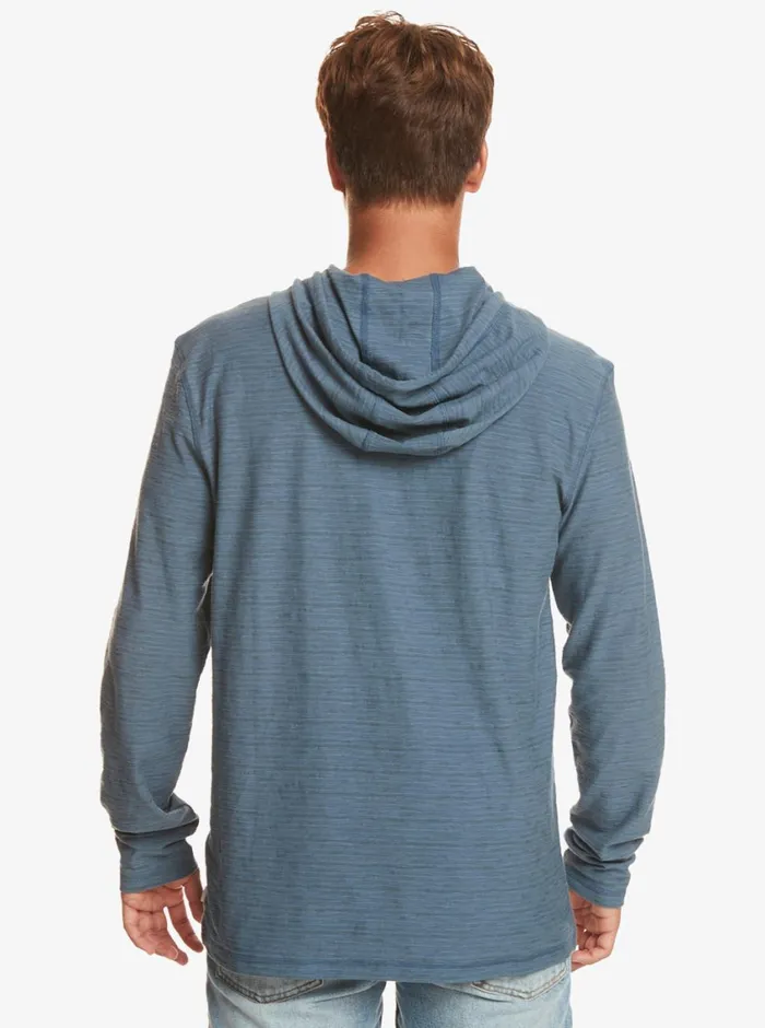 Quiksilver Kentin Long Sleeves Hooded TShirt Kentin Bering Sea Mens Tees Quiksilver Kentin Long Sleeves Hooded TShirt Kentin Bering Sea Mens Tees