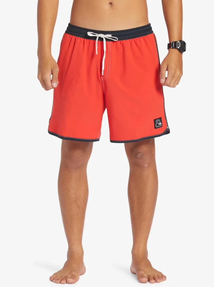 Quiksilver Original Scallop 17034 Volleys High Risk Red Mens Boardshorts Quiksilver Original Scallop 17034 Volleys High Risk Red Mens Boardshorts