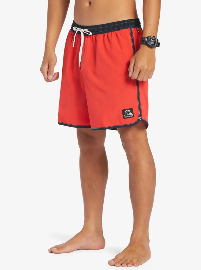 Quiksilver Original Scallop 17034 Volleys High Risk Red Mens Boardshorts Quiksilver Original Scallop 17034 Volleys High Risk Red Mens Boardshorts