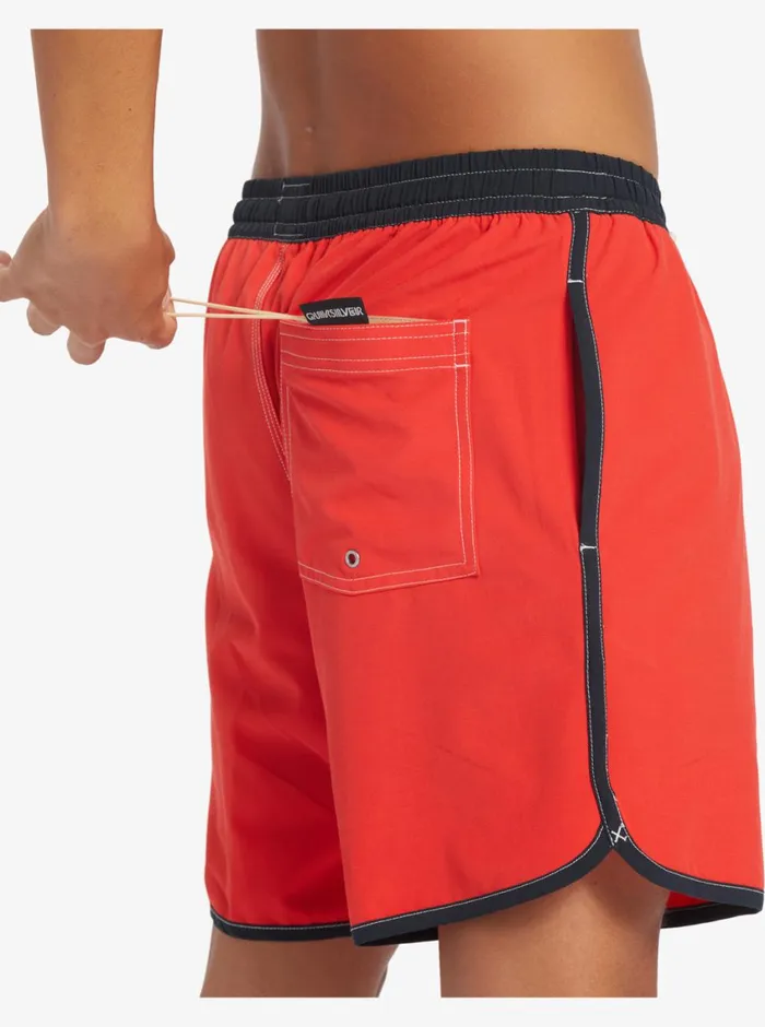 Quiksilver Original Scallop 17034 Volleys High Risk Red Mens Boardshorts Quiksilver Original Scallop 17034 Volleys High Risk Red Mens Boardshorts