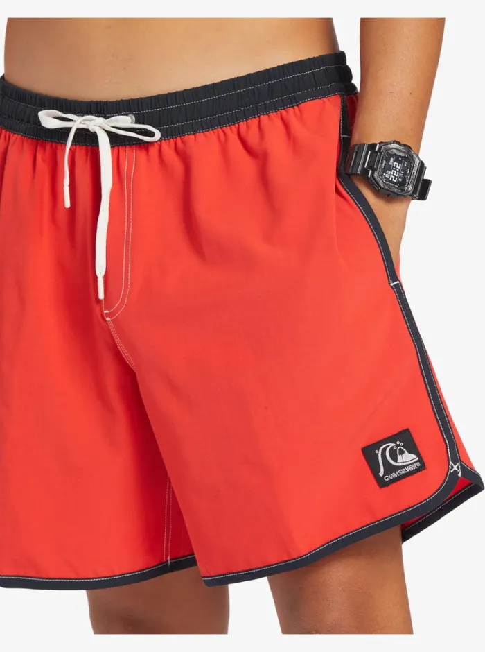Quiksilver Original Scallop 17034 Volleys High Risk Red Mens Boardshorts Quiksilver Original Scallop 17034 Volleys High Risk Red Mens Boardshorts