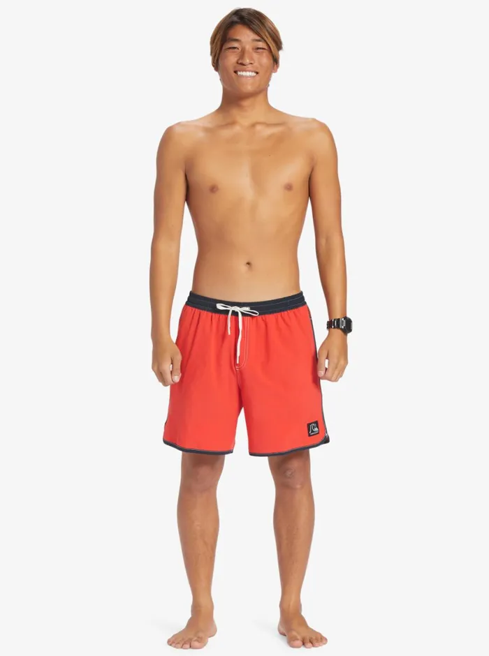 Quiksilver Original Scallop 17034 Volleys High Risk Red Mens Boardshorts Quiksilver Original Scallop 17034 Volleys High Risk Red Mens Boardshorts