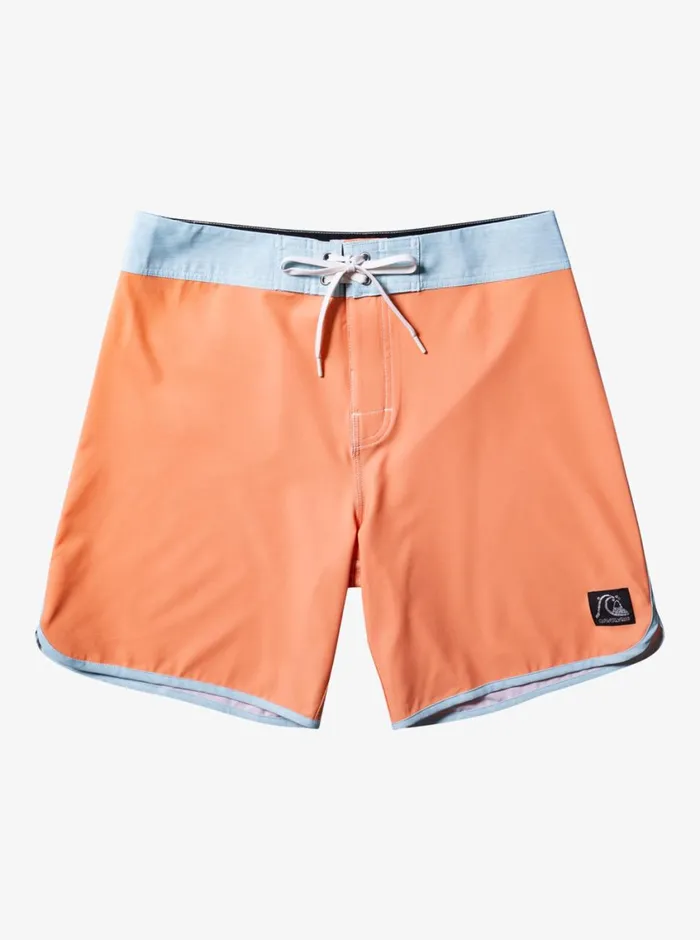 Quiksilver Original Scallop 18034 Boardshorts Copper Tan Mens Shorts and Amphibians