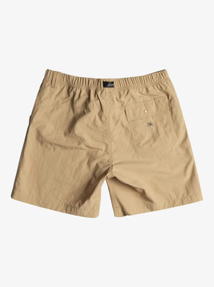 Quiksilver Run Ashore 18034 Walk Shorts Khaki Mens Shorts and Amphibians