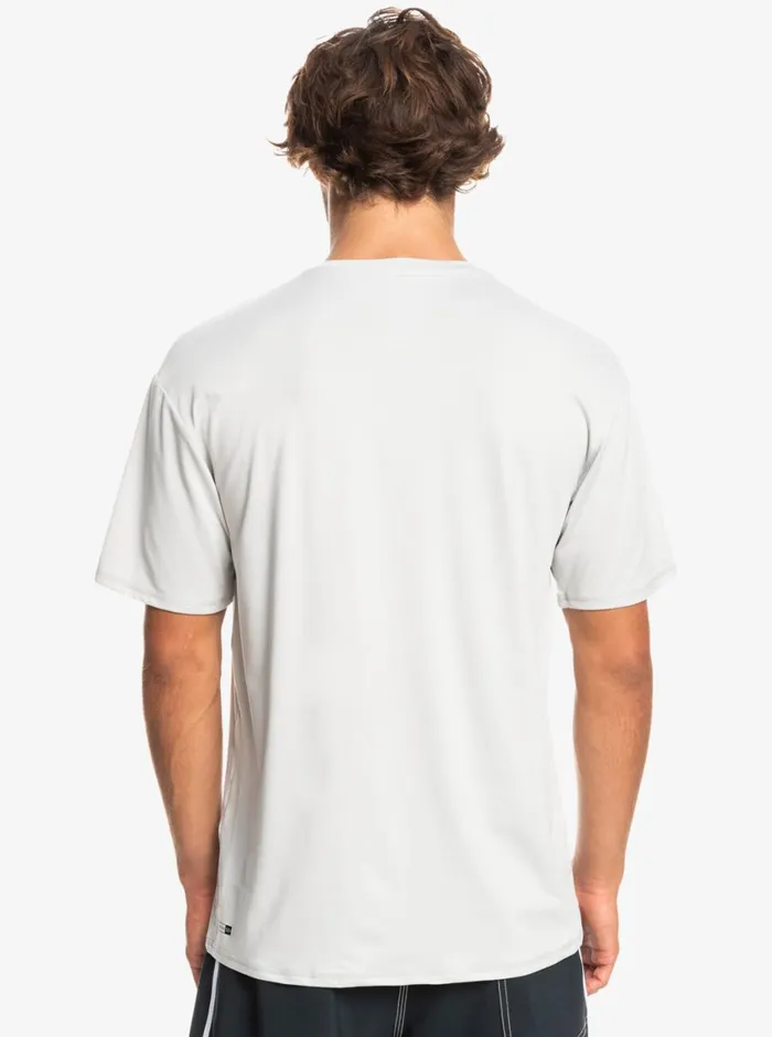 Quiksilver Solid Streak Short Sleeve UPF 50 Surf Tee Gray Violet Mens Rashguards