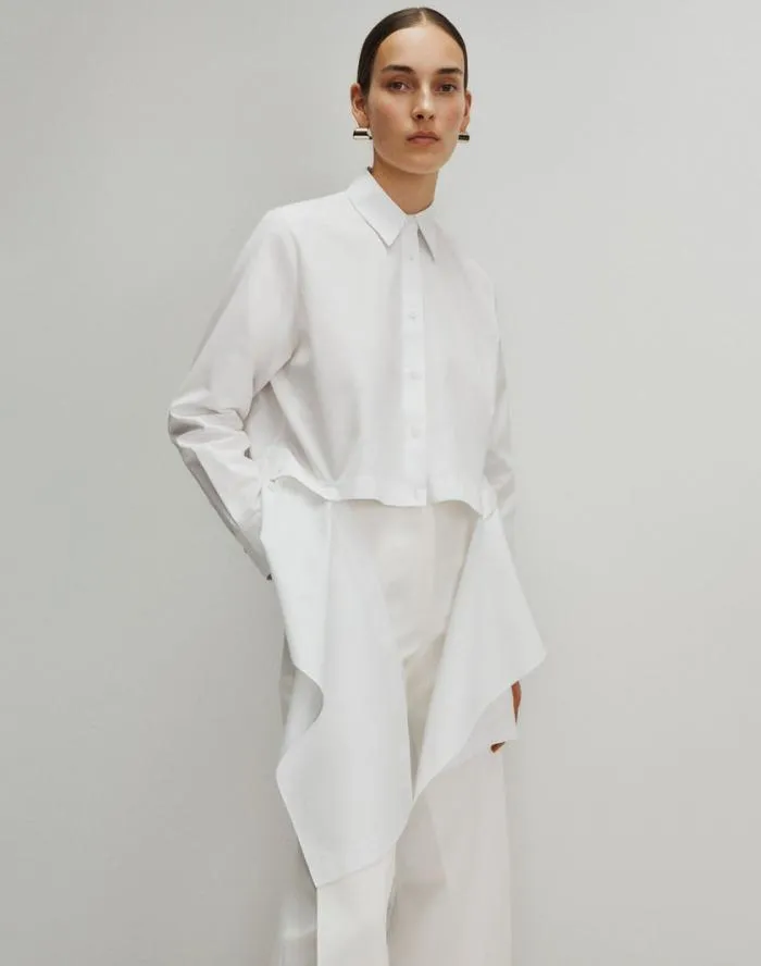 Ready To Wear Finesse Crepe Franklin Wide Leg Ankle Pant Cloud Lafayette 148 New York Pants and Shorts