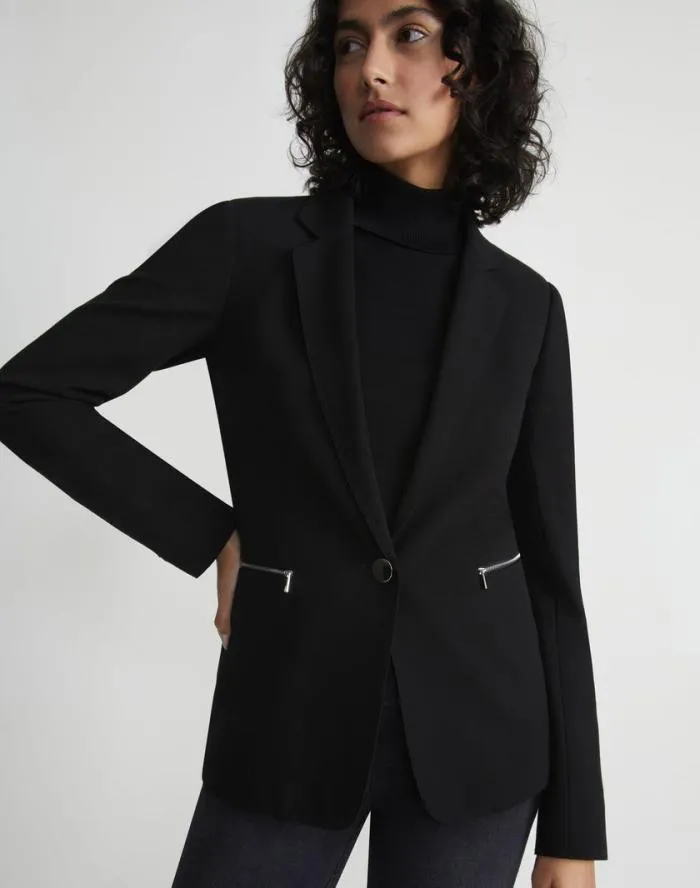 Ready To Wear Punto Milano Lyndon Blazer Black Lafayette 148 New York Jackets and Blazers