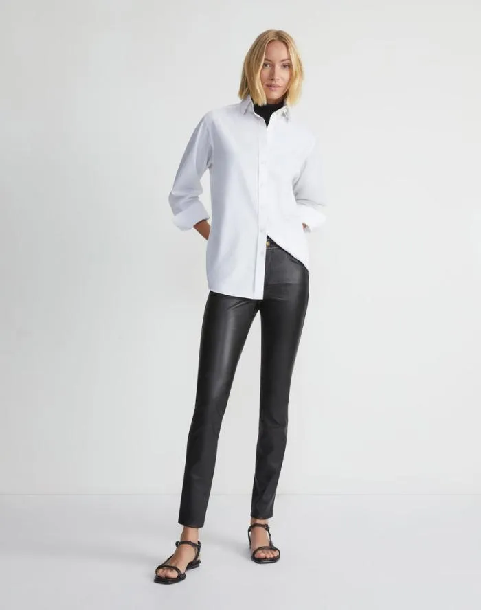 Ready To Wear Silky Stretch Nappa Leather Mercer Pant Black Lafayette 148 New York Pants and Shorts