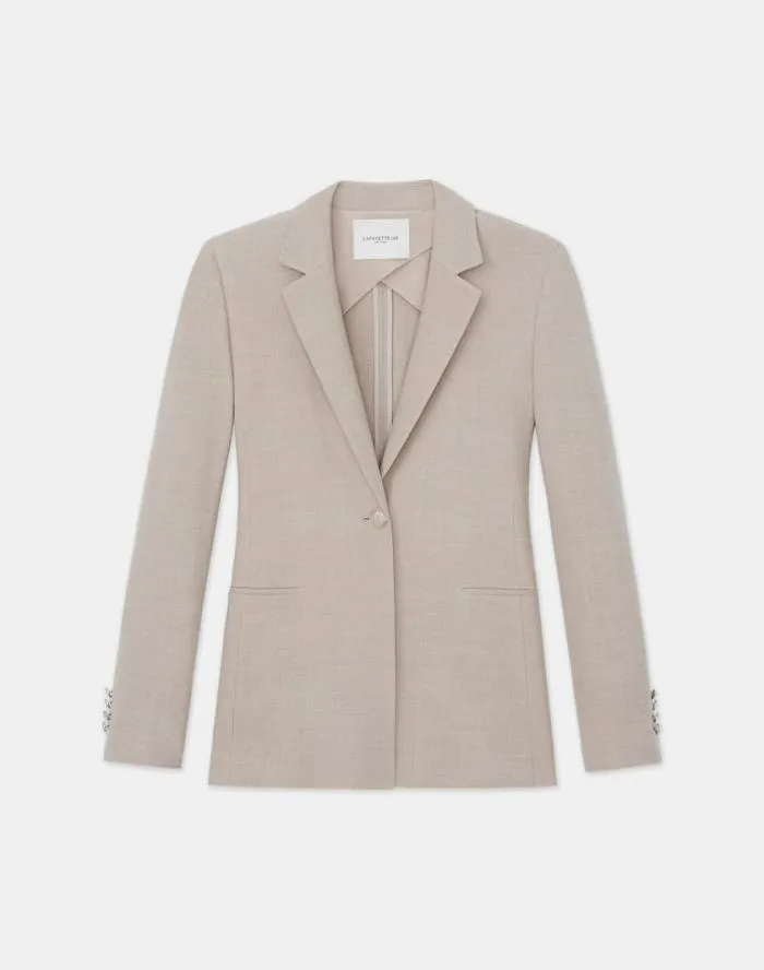Ready To Wear Virgin Wool Blazer Grey Heather Lafayette 148 New York Jackets and Blazers Ready To Wear Virgin Wool Blazer Grey Heather Lafayette 148 New York Jackets and Blazers