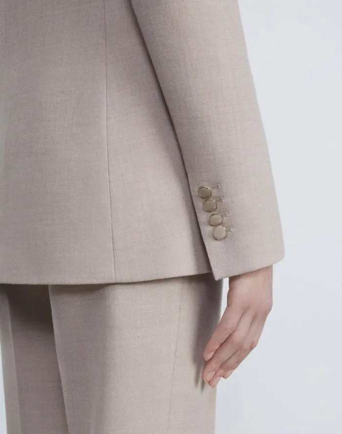 Ready To Wear Virgin Wool Blazer Grey Heather Lafayette 148 New York Jackets and Blazers