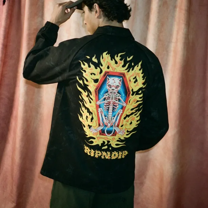 Ripndip Burn In Heck Coaches Jacket Black Jackets