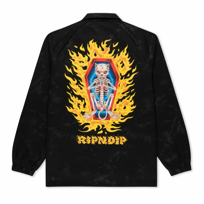 Ripndip Burn In Heck Coaches Jacket Black Jackets
