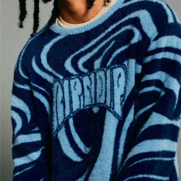 Ripndip Psychedelic Mohair Knit Sweater Dark Slate Knits Sweaters
