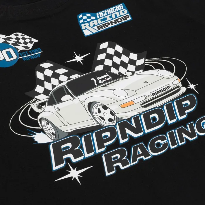 Ripndip Ripnrace Cropped Baby Tee Black Short Sleeve Tees Ripndip Ripnrace Cropped Baby Tee Black Short Sleeve Tees