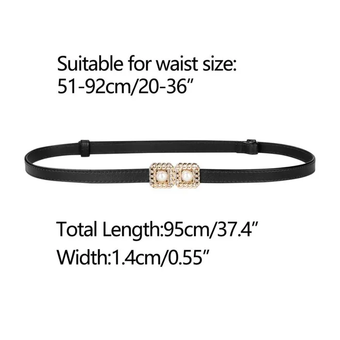 RWandCO Belts Allegra K Retro Skinny Interlock Buckle Thin Waist Belt Black 8211 Women RWandCO Belts Allegra K Retro Skinny Interlock Buckle Thin Waist Belt Black 8211 Women