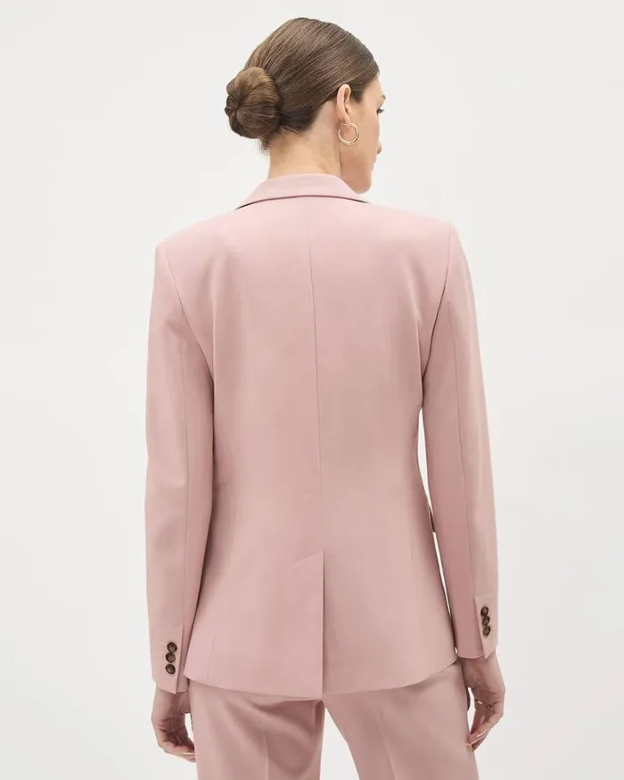 RWandCO Blazers Pink OneButton Blazer Pink Blush 8211 Women
