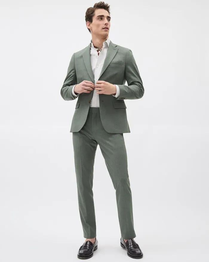 RWandCO Blazers SlimFit Green Suit Blazer Green Basil 8211 Men RWandCO Blazers SlimFit Green Suit Blazer Green Basil 8211 Men