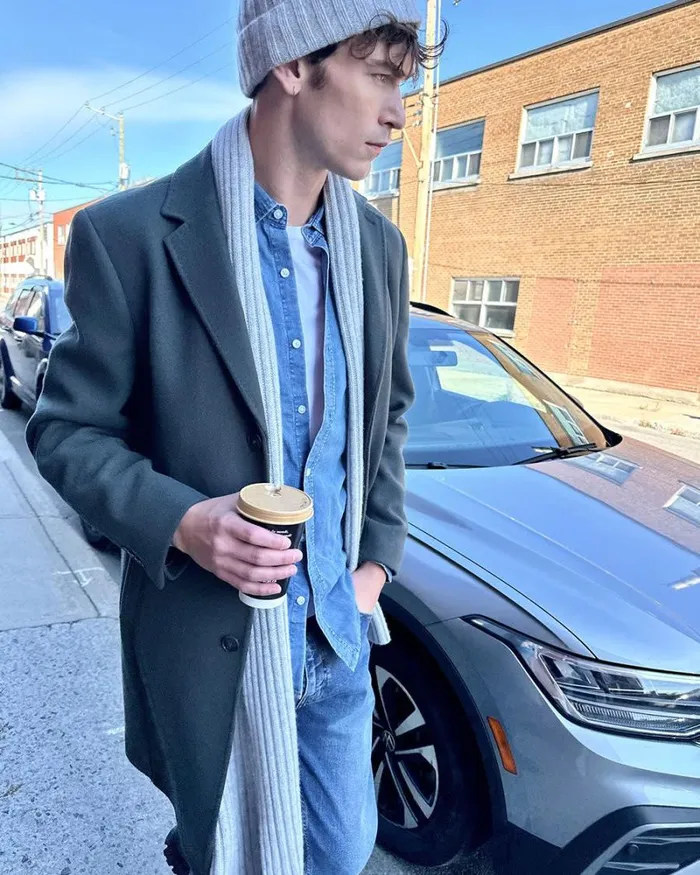 RWandCO Coats and Jackets Classic Green Wool Coat With Tailored Collar Balsam Green 8211 Men