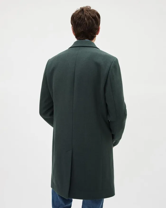 RWandCO Coats and Jackets Classic Green Wool Coat With Tailored Collar Balsam Green 8211 Men RWandCO Coats and Jackets Classic Green Wool Coat With Tailored Collar Balsam Green 8211 Men