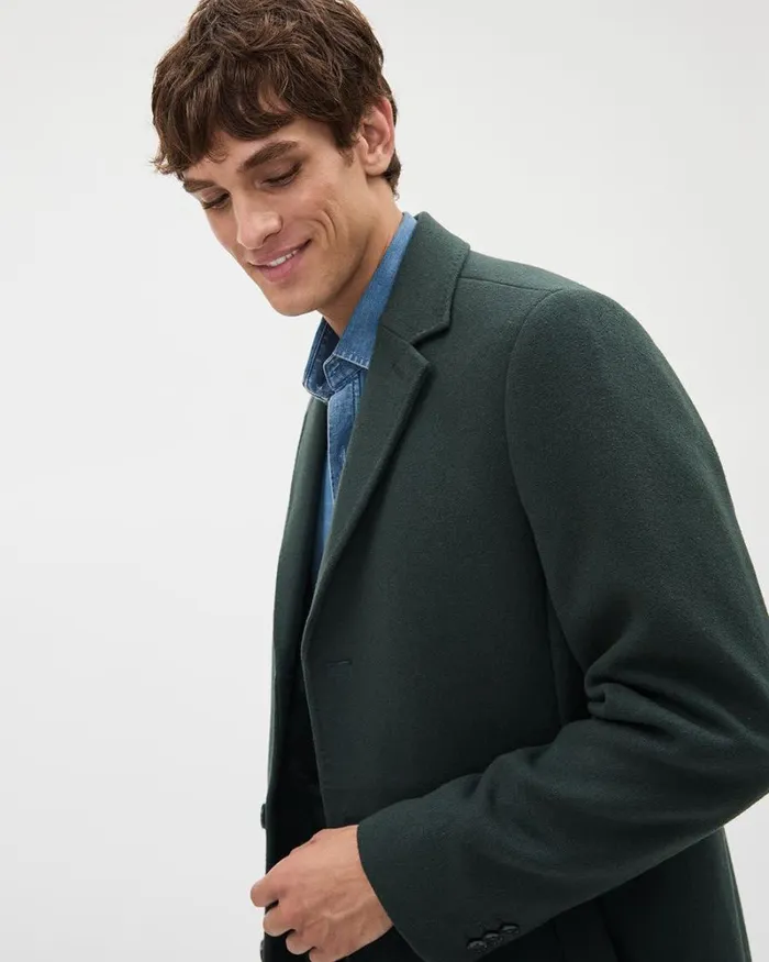 RWandCO Coats and Jackets Classic Green Wool Coat With Tailored Collar Balsam Green 8211 Men RWandCO Coats and Jackets Classic Green Wool Coat With Tailored Collar Balsam Green 8211 Men