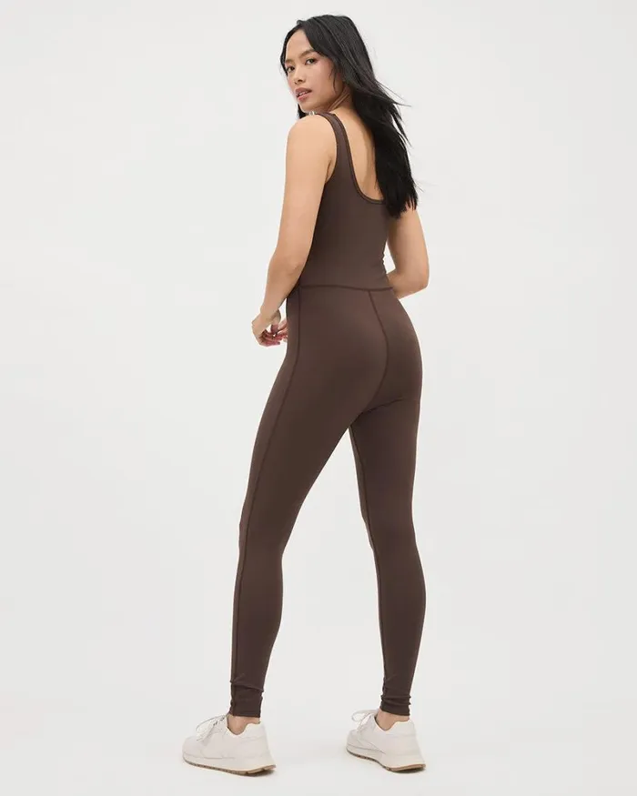 RWandCO Leggings Soft Touch Bodycon Sleeveless Jumpsuit Java 8211 Women
