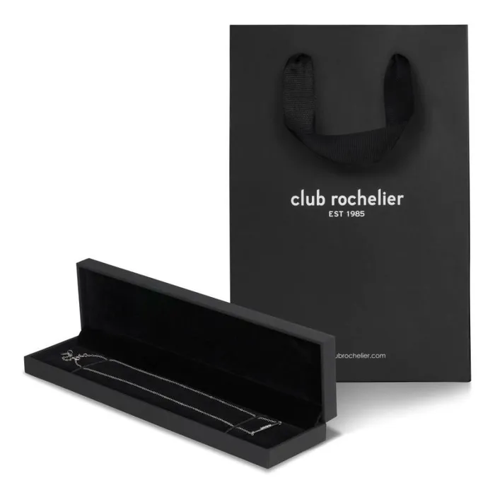 RWandCO Necklaces Club Rochelier 5A Cubic Zirconia Sparkling Gemstones Bar Necklace Silver 8211 Women