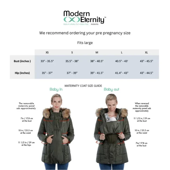 RWandCO Outerwear Lexi 8211 3in1 Maternity Coat With Removable Hood 8211 Modern Eternity Maternity Dark Red 8211 Women