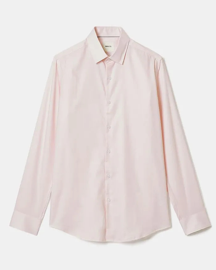 RWandCO Shirts SlimFit Dobby Dress Shirt Soft Pink 8211 Men